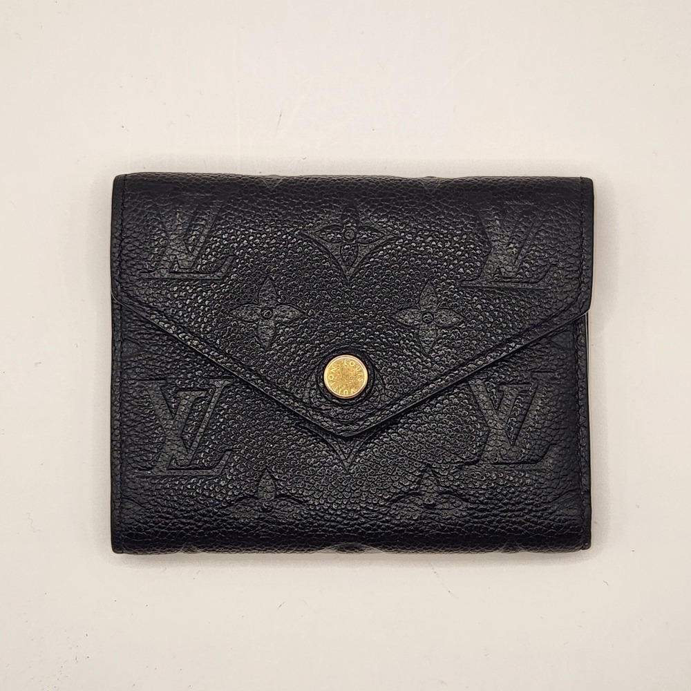 Louis Vuitton Victorine Wallet Empreinte Black Leather Coins Cards Bill Monogram